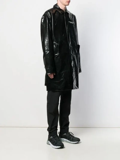 PALM ANGELS LOGO RAINCOAT - 黑色