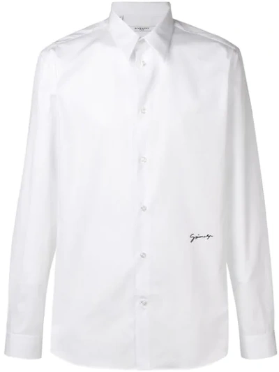 Shop Givenchy Signature Slim Fit Shirt In White