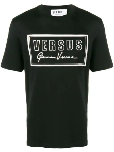 Shop Versus Logo Print T-shirt In Black