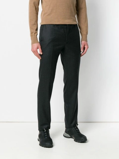 Shop Prada Straight Leg Trousers - Grey