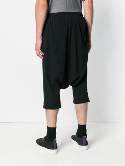 Shop Alchemy Drop Crotch Track Shorts In Black