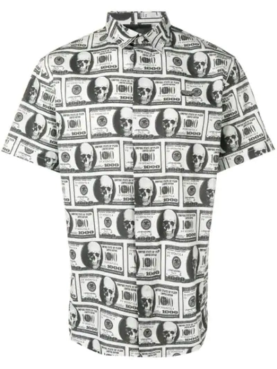 Shop Philipp Plein 'dollar Bill' Print Shirt In White