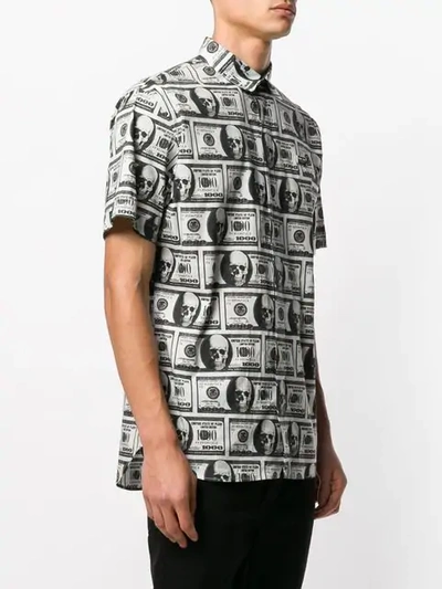 Shop Philipp Plein 'dollar Bill' Print Shirt In White