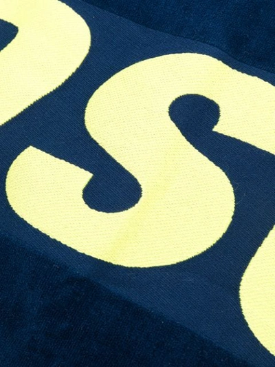 Shop Dsquared2 Logo Beach Towel In Blue