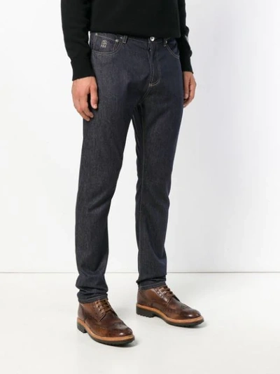 Shop Brunello Cucinelli Slim Fit Jeans In Blue