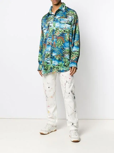 Shop Lost Daze Aloha Shirt In Blue