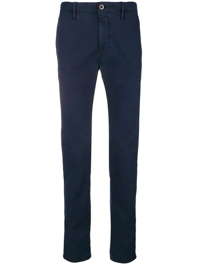 Shop Incotex Slim-fit Chino Trousers In Blue