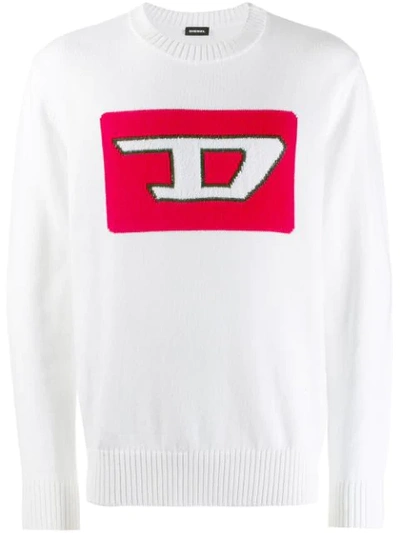 Shop Diesel 'k-logox-b' Pullover In White