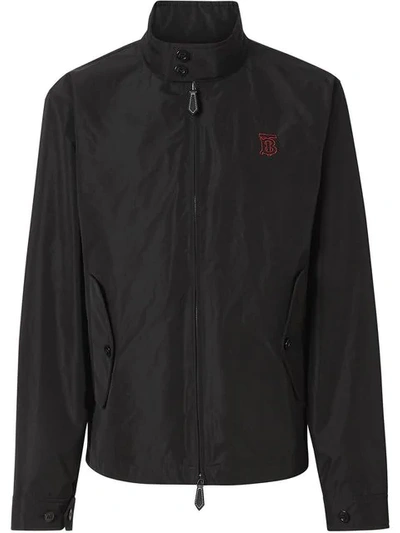 Shop Burberry Monogram Motif Shape-memory Taffeta Jacket In Black