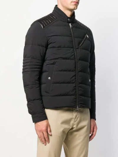 Moncler Men's Samalens Quilted Moto Jacket In Black | ModeSens