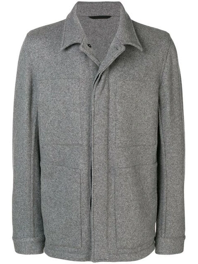 Shop Ann Demeulemeester Concealed Front Fastening Jacket - Grey