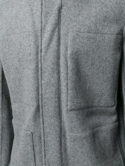 Shop Ann Demeulemeester Concealed Front Fastening Jacket - Grey