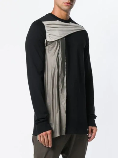 Shop Rick Owens Draped Panel T-shirt In Black