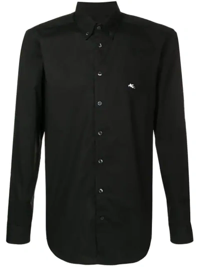 Shop Etro Classic Logo Shirt In Black