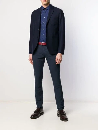 Shop Incotex Slim-fit Tapered Trousers In Blue