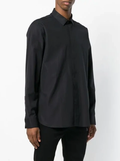 Shop Saint Laurent Poplin Shirt In Black