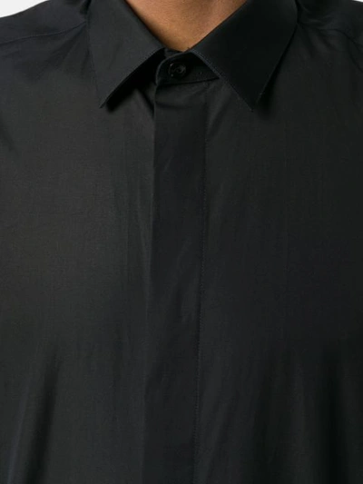 Shop Saint Laurent Poplin Shirt In Black