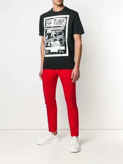 Shop Dsquared2 Skater Skinny Jeans In Red