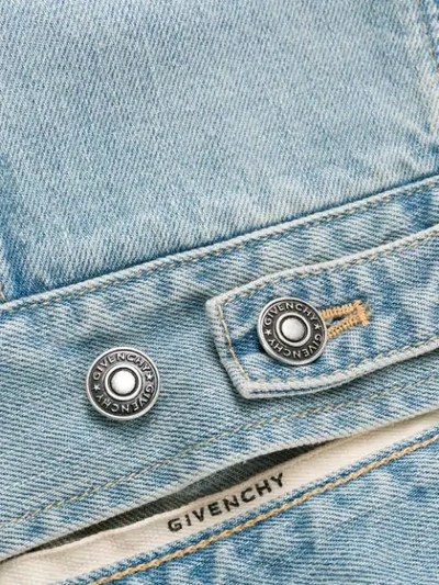 Shop Givenchy Washed Denim Jacket In Blue