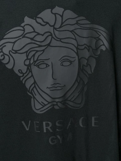Shop Versace Gym Logo Print - Black