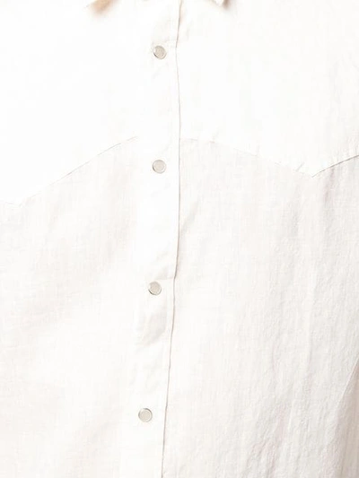 Shop Diesel Snap Button Shirt In White