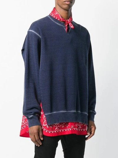 Shop Dsquared2 Bandana Sweatshirt In Blue