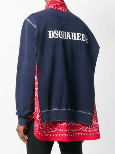 Dsquared2 Sweatshirt With Bandana Print Blue,red,white | ModeSens