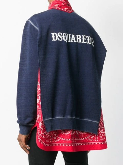 Shop Dsquared2 Bandana Sweatshirt In Blue