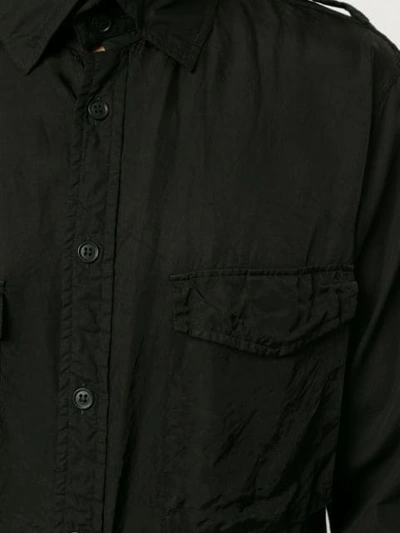 Shop Yohji Yamamoto Hemd Im Military-look In Black