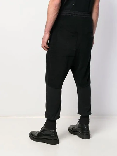 Shop Thom Krom Dropped Crotch Track Pants In Black