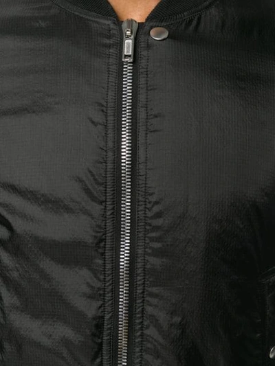 Shop Rick Owens Drkshdw Zipped Bomber Jacket - Black