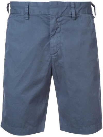 Shop Save Khaki United Knee-length Fitted Shorts In Blue