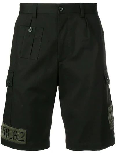 Shop Dolce & Gabbana Patch Detail Shorts In Black