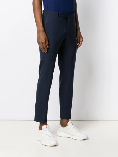 Prada Slim Tailored Trousers In Blue