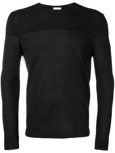 Shop Cenere Gb Knitted Detail Sweater - Black