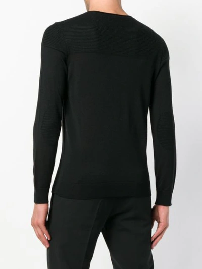 Shop Cenere Gb Knitted Detail Sweater - Black