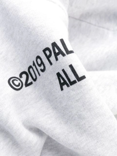 Shop Palm Angels Palm Printed Hoodie - Grey