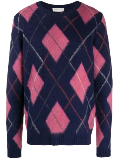 Shop Etro Intarsia Jumper In Blue