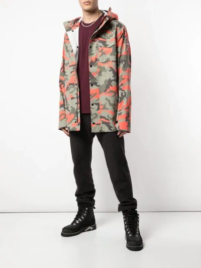Shop Canada Goose Fire Camouflage Print Jacket In Green