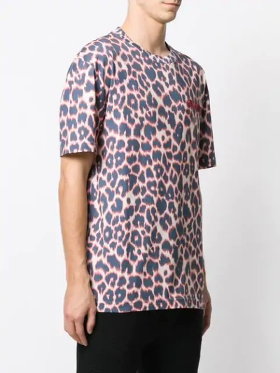 Shop Calvin Klein 205w39nyc Leopard Print T-shirt In Blue