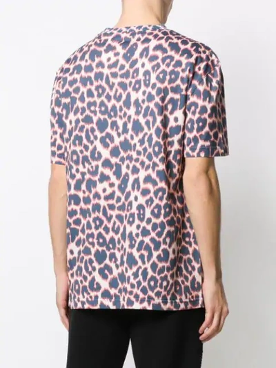 Shop Calvin Klein 205w39nyc Leopard Print T-shirt In Blue