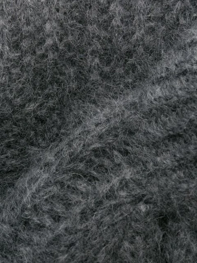 Shop Prada Open Knit Cardigan In Grey