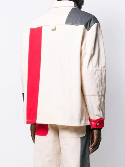 Diesel Red Tag Colour Block Button-up Shirt In Neutrals