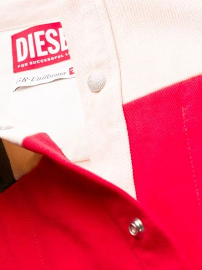 Diesel Red Tag Colour Block Button-up Shirt In Neutrals