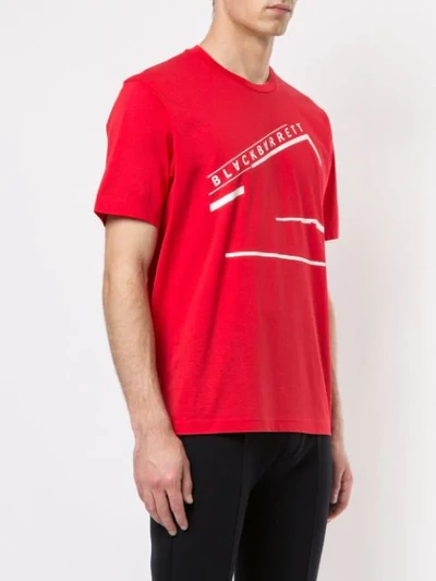 BLACKBARRETT LOGO印花T恤 - 红色