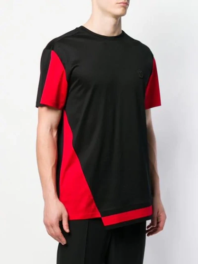 Shop Alexander Mcqueen Colour Blocked T-shirt In Black