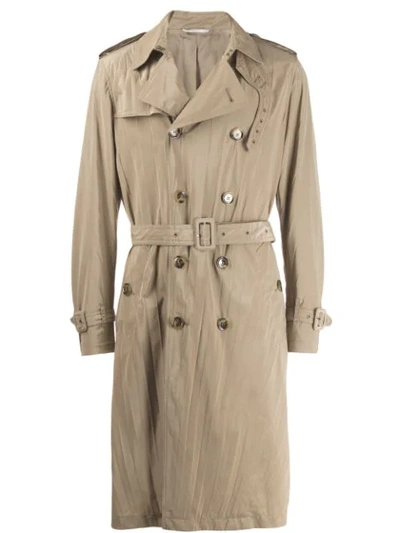 Shop Valentino Double-breasted Trench Coat In Neutrals