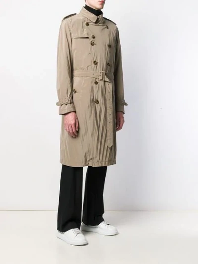 VALENTINO DOUBLE-BREASTED TRENCH COAT - 大地色