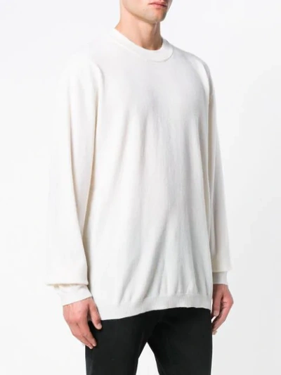 Shop Laneus Long Sleeved Sweater In White