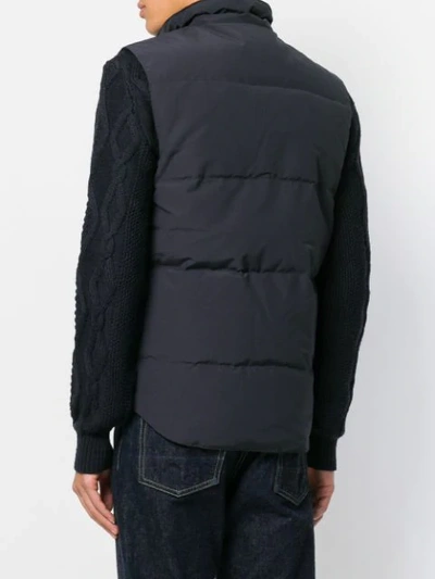 Shop Canada Goose Slim-fit Padded Gilet In Blue